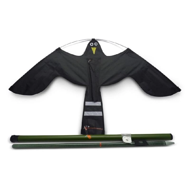 Vogelverschrikker Black Hawk Kite 10m. 3 Vogelverschrikker Black Hawk Kite 10m.