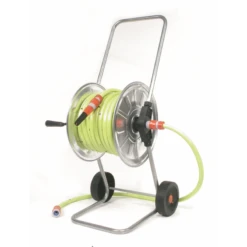 Talen Tools Haspel, Gemonteerd 25m - 1/2" Met Gele Tuinslang En Koppelingen